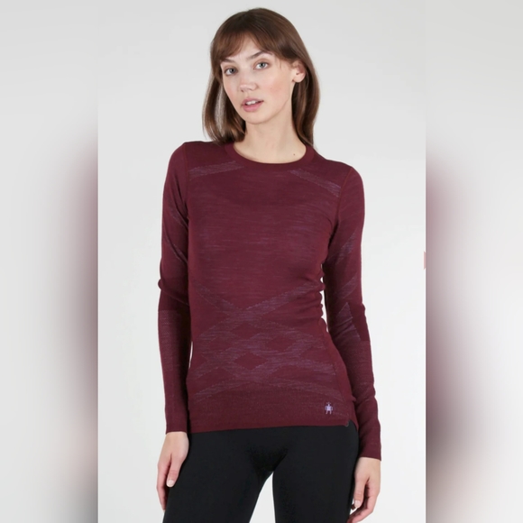 Smartwool intraknit Merino Wool 200 in Black Cherry Size Small - Picture 3 of 6